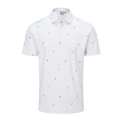 Polo de golf Ping Two Tone Blanc Lilas – Stretch & Respirant