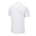 Polo de golf Ping Two Tone Blanc Lilas – Stretch & Respirant