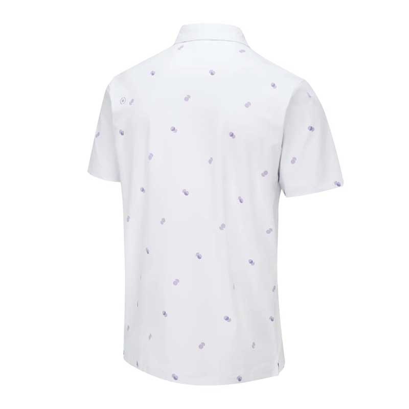 Polo de golf Ping Two Tone Blanc Lilas – Stretch & Respirant