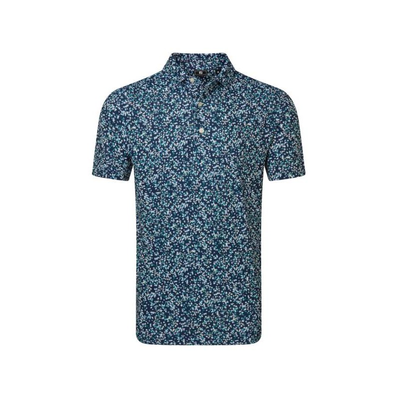 Polo FootJoy Watercolour Floral Print Pique Homme | Route du Golf