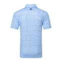 Polo FootJoy The Open Lisle – Bleu Clair | Édition Golf Officielle