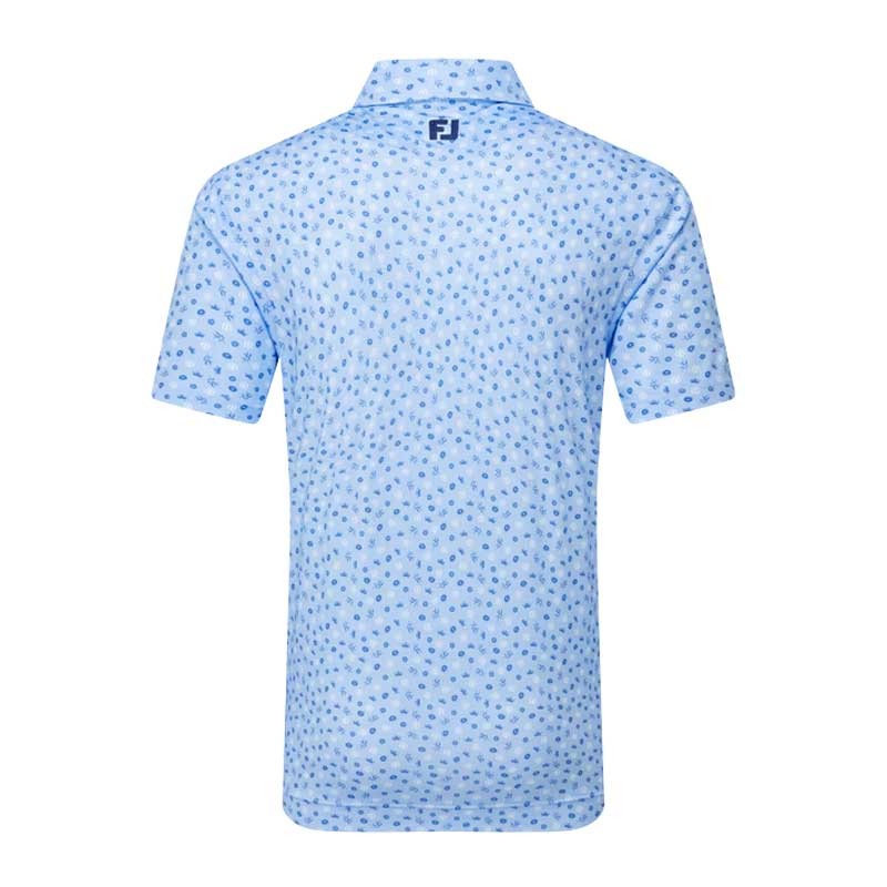 Polo FootJoy The Open Lisle – Bleu Clair | Édition Golf Officielle
