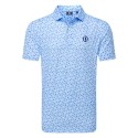 Polo FootJoy The Open Lisle – Bleu Clair | Édition Golf Officielle