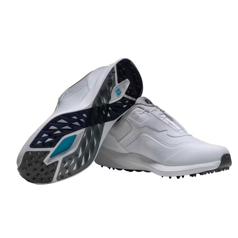 Chaussures de golf FootJoy Pro/SL BOA Blanc/Gris | Route du Golf