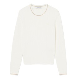 Pull Lacoste Maille Torsadée Femme AF3241-00 | Route du Golf