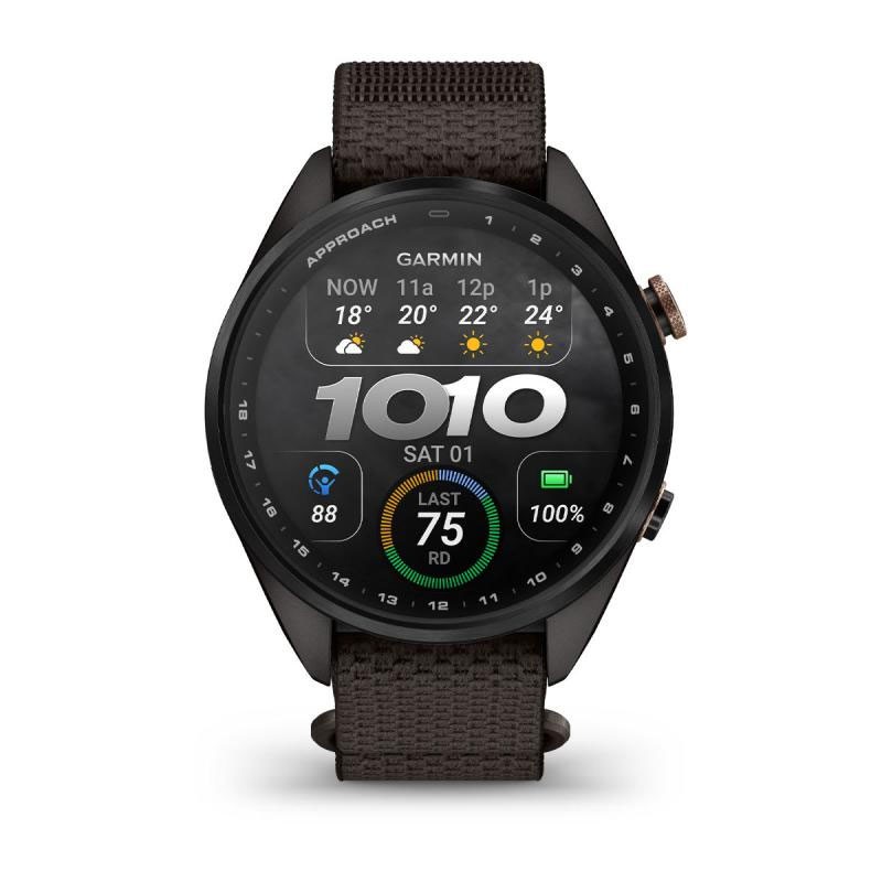 Montre Garmin Approach S72 43mm – Écran AMOLED & Titane