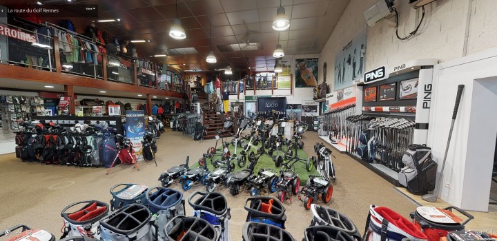 Visitez le magasin La Route du Golf à Rennes en réalité virtuelle